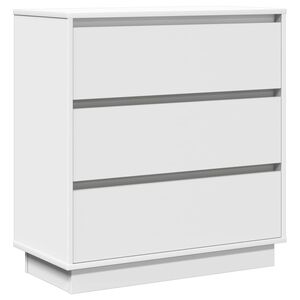 vidaXL Nachttisch mit Schubladen Wei&szlig; 71 x 34,5 x 75 cm Holzwerkstoff