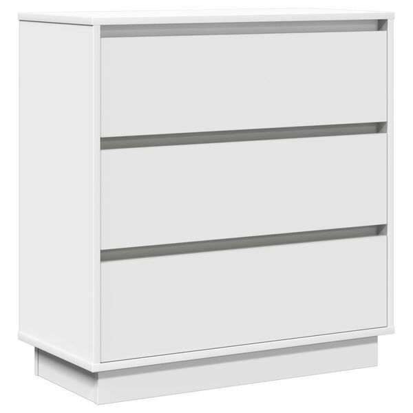 vidaXL Nachttisch mit Schubladen Wei&szlig; 71 x 34,5 x 75 cm Holzwerkstoff