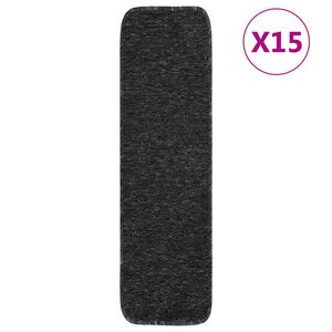 vidaXL Antirutsch Stufenmatten 15 Stk. 75x20 cm Anthrazit Rechteckig