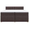 vidaXL Boxspringbett mit Matratze Dunkelbraun 200x200 cm Stoff