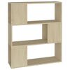 vidaXL B&uuml;cherregal Raumteiler Sonoma-Eiche 80x24x94 cm Holzwerkstoff