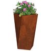 vidaXL Pflanzk&uuml;bel 2 pcs Rostig 40 x 40 x 75 cm Wetterfeststahl