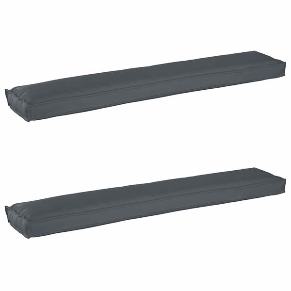 vidaXL Palettenkissenset 2 pcs Anthrazit 200 x 40 x 8 cm Oxford-Gewebe
