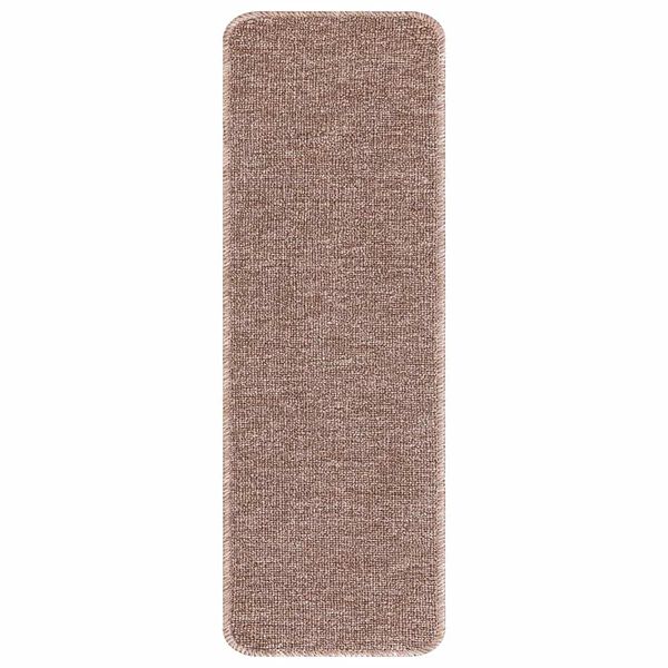 vidaXL Rutschfeste Treppenmatten 15 pcs Hellbraun 60 x 25 cm PP