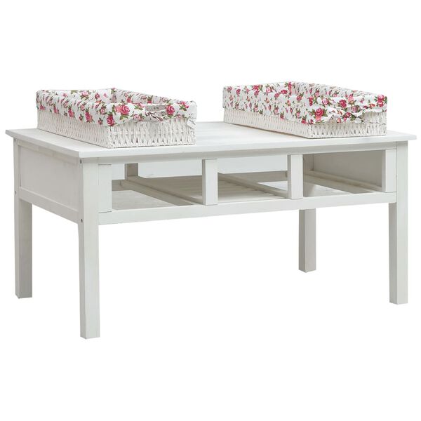 vidaXL Couchtisch Wei&szlig; 99,5 x 60 x 48 cm Holz