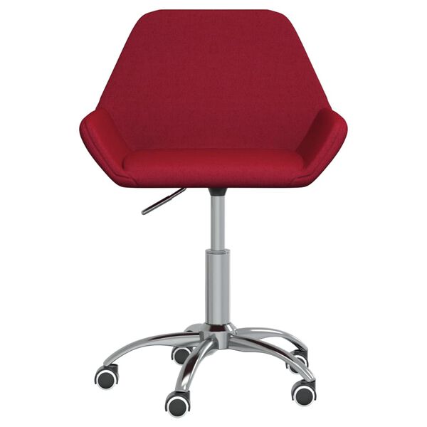 vidaXL B&uuml;rostuhl Drehbar Weinrot Stoff