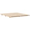 vidaXL Bodenbettgestell Braun 180 x 220 cm Massivholz Kiefer