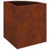 vidaXL Eckpflanzer Rostig 30 x 30 x 35 cm Wetterfeststahl
