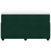 vidaXL Boxspringbett mit Matratze Dunkelgr&uuml;n 120x200 cm Samt