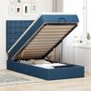 vidaXL Ottoman-Bett mit Matratze Blau 80x200 cm Stoff