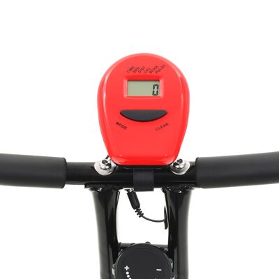 vidaXL Magnetischer Heimtrainer X-Bike mit Pulsmessung Schwarz Rot