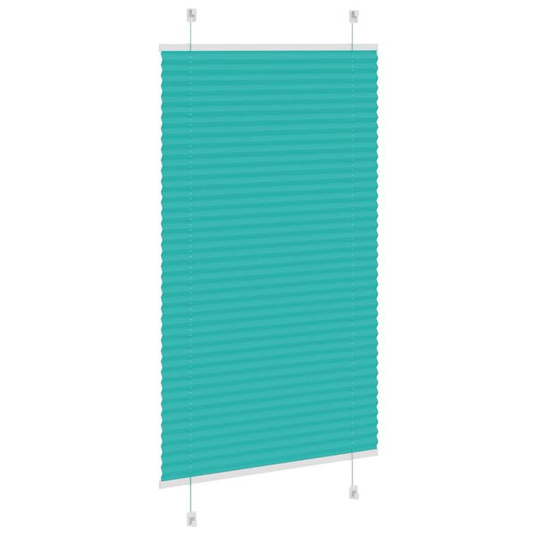 vidaXL Plissee Petrolgr&uuml;n 80x150 cm Stoffbreite 79,4 cm Polyester