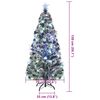 vidaXL K&uuml;nstlicher Weihnachtsbaum mit Beleuchtung 64 cm Glasfaser