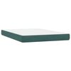 vidaXL Boxspringbett mit Matratze Dunkelgr&uuml;n 160x220 cm Samt
