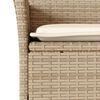 vidaXL Gartenst&uuml;hle mit Kissen 2 Stk. Beige Poly Rattan