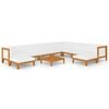 vidaXL 11-tlg. Garten-Lounge-Set mit Kissen Massivholz Akazie
