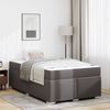 vidaXL Bettrahmen mit Matratze Grau 120 x 190 cm Stoff