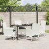vidaXL Garten Essgruppe mit Kissen 5 pcs Wei&szlig; Poly-Rattan