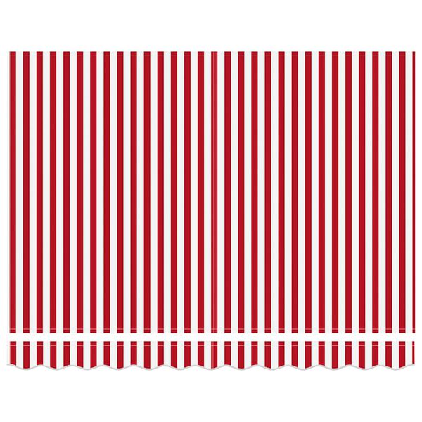 vidaXL Einziehbare Markise Rot und Wei&szlig; 300 x 250 cm