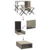 vidaXL 5-tlg. Garten-Essgruppe Klappbar Hellgrau Poly Rattan