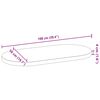 vidaXL Tischplatte 100x50x4 cm Massivholz Eiche Oval
