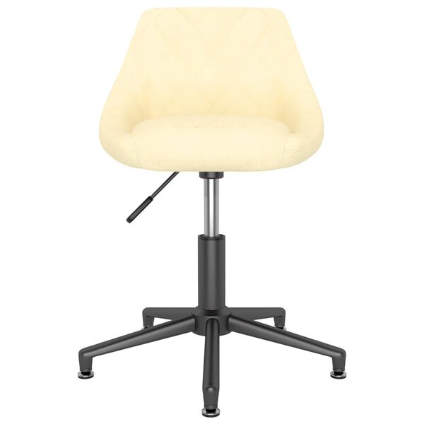 vidaXL Esszimmerst&uuml;hle 2 Stk. Drehbar Creme Samt