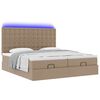 vidaXL Ottoman-Bett mit Matratzen & LEDs Cappuccino-Braun 160x200cm