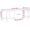 vidaXL Couchtisch Braun Eichen-Optik 102x50x40 cm Holzwerkstoff