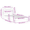 vidaXL Bettgestell "Viana" ohne Matratze Schwarz 100x200 cm Kunstleder