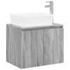 vidaXL Badezimmerm&ouml;bel-Set Grau Sonoma Holzwerkstoff
