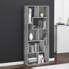 vidaXL B&uuml;cherregal Grau Sonoma 67x24x161 cm Holzwerkstoff