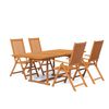 vidaXL 5-tlg. Garten-Essgruppe Massivholz Akazie 150-200 cm