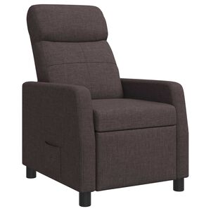 vidaXL Liegesessel Dunkelbraun Stoff