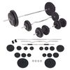 vidaXL Langhantel- und Kurzhantelset 90 kg