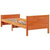 vidaXL Bettrahmen mit Kopfteil Wachsbraun 80 x 200 cm Holzwerkstoff