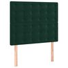 vidaXL Boxspringbett mit Matratze & LED Dunkelgr&uuml;n 80x200 cm Samt