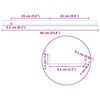 vidaXL Schwebendes Regal 4 pcs Schwarz 60 x 8,5 x 2,5 cm Stahl
