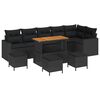 vidaXL Garten-Sofa-Set 10 pcs Schwarz Poly-Rattan