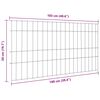 vidaXL Teichzaun Set 5 pcs Gr&uuml;n 100 x 50 cm Stahl
