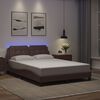 vidaXL Bettgestell mit LED ohne Matratze "Zadar" Braun 120x200 cm