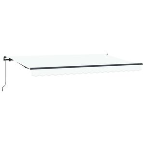 vidaXL Einziehbare Markise Wei&szlig; 400 x 200 cm Stoff