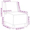 vidaXL | Modulares Armfreies Sofa | Schwarz 55 x 74 x 82 cm Kunstleder