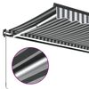 vidaXL Markise Manuell mit LEDs Anthrazit & Wei&szlig; 500x350 cm