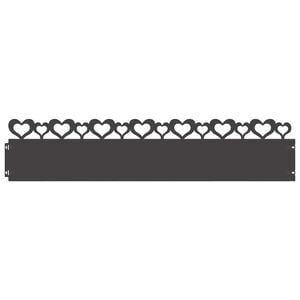 vidaXL Rasenkanten 10 pcs Schwarz 103 x 0,05 x 22 cm Stahl