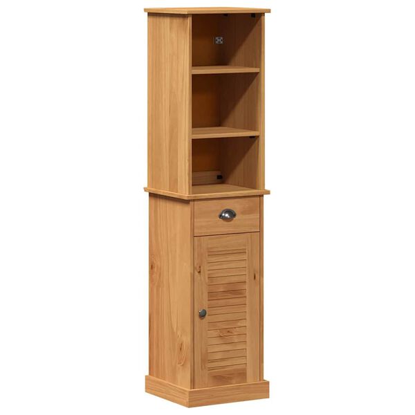 vidaXL Badezimmerm&ouml;bel-Set mit Regal VIGO 2 pcs Braun und Honigbraun