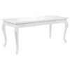 vidaXL Esstisch 179x89x81 cm Hochglanz-Wei&szlig;