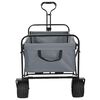 vidaXL Klapp-Handwagen Grau 89 x 63 x 96 cm Stahl und Oxford-Stoff