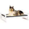 vidaXL Hundebett Wei&szlig; 95,5x65,5x28 cm Massivholz Kiefer