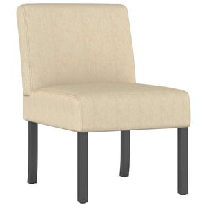 vidaXL Polsterstuhl Creme Stoff