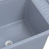 vidaXL Ausgussbecken Wandmontage Grau 60x40x28 cm Harz
